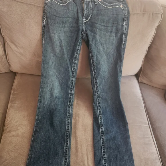 Ariat Women's Classic Blue Straight Leg Jeans - Picture 3 of 3